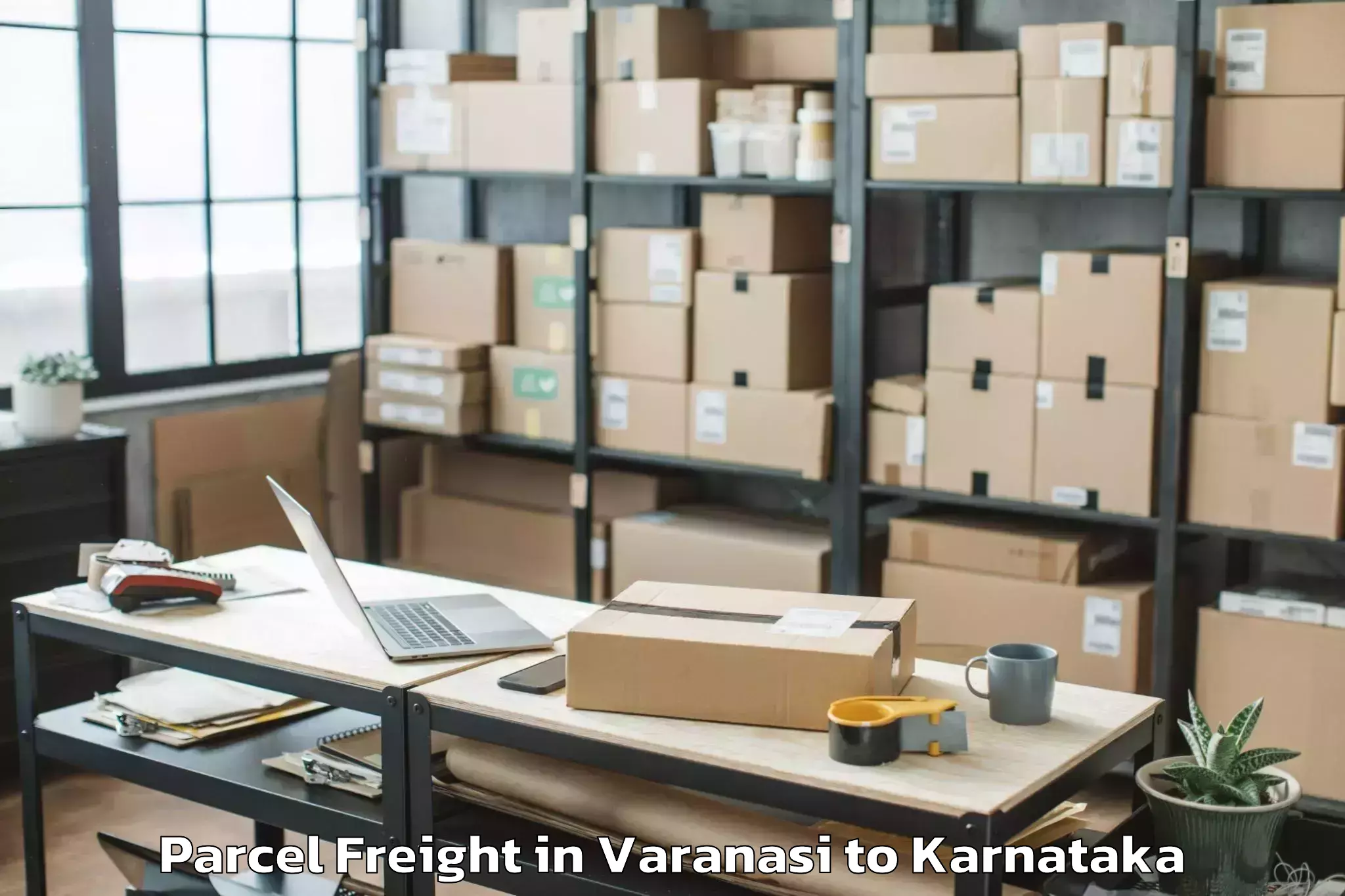 Book Varanasi to Bellary Airport Bep Parcel Freight Online